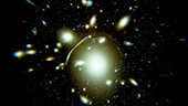 Still image of A graphical depiction of gravitational lensing